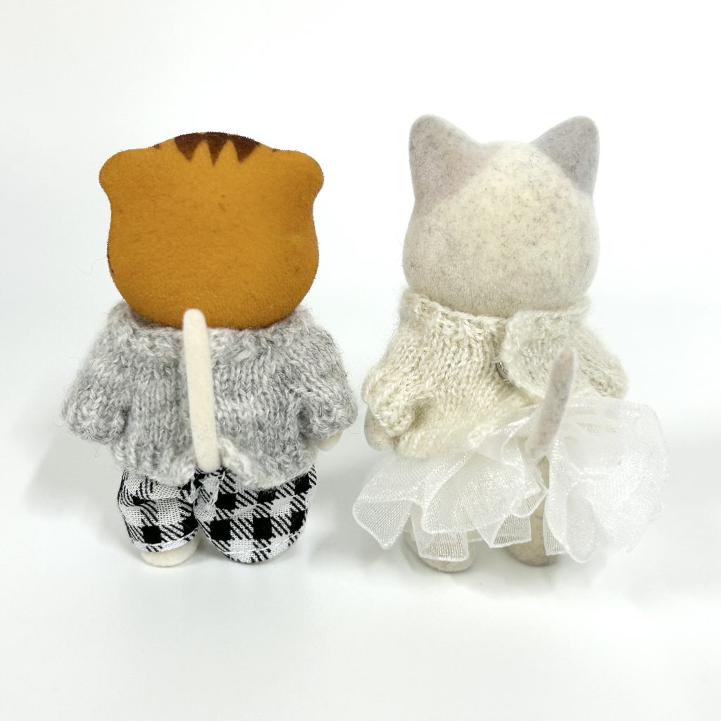 Cat Sweater Set Grey Handmade