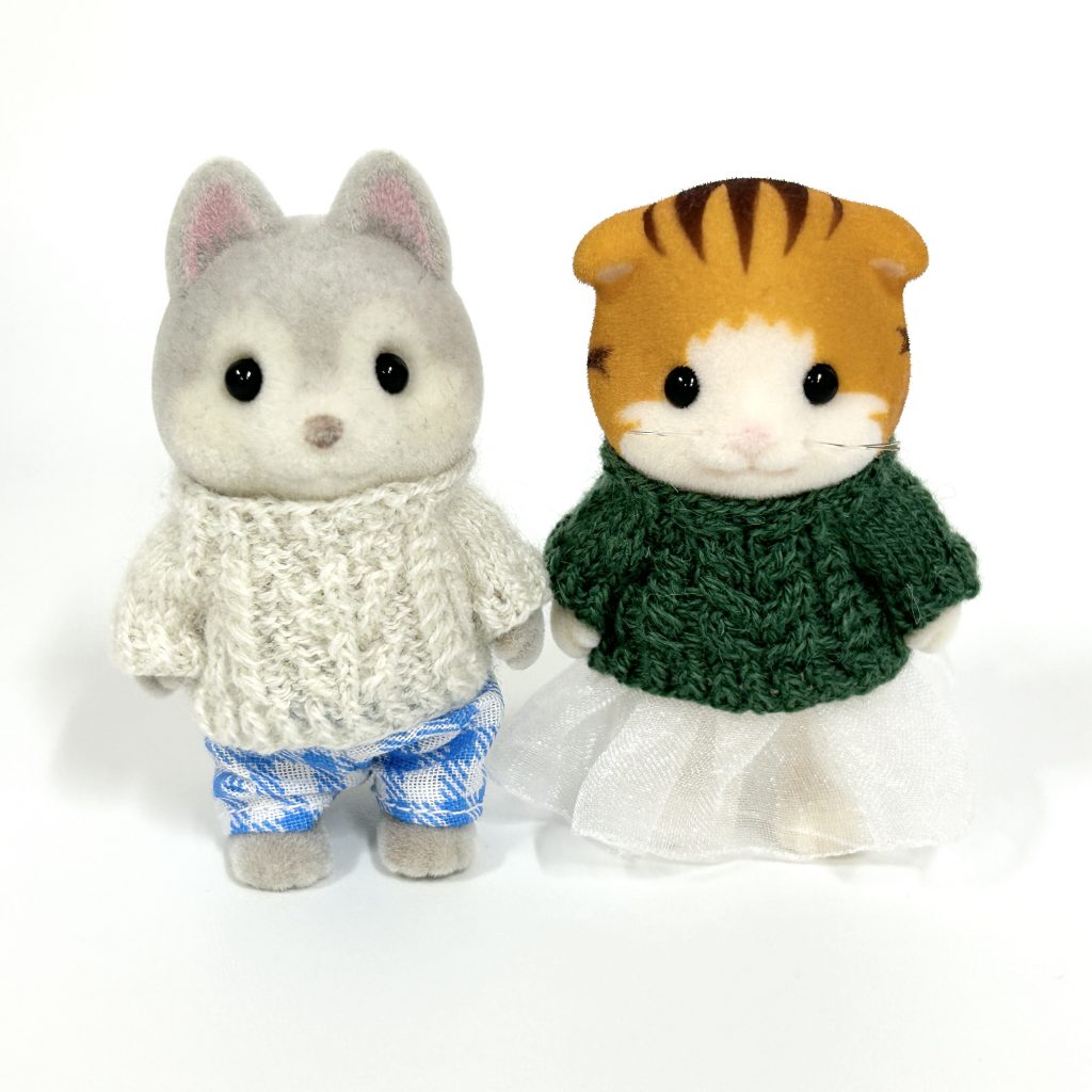 Cable Knit Sweater Set Green Handmade