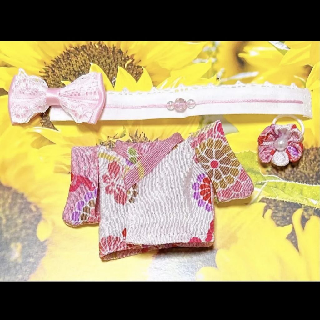 YUKATA ROSE FAIT MAIN POUR MÈRE Époque Japon Sylvanian Families