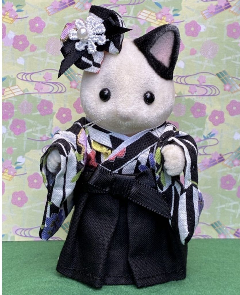 Black hakama for mother. Handmade