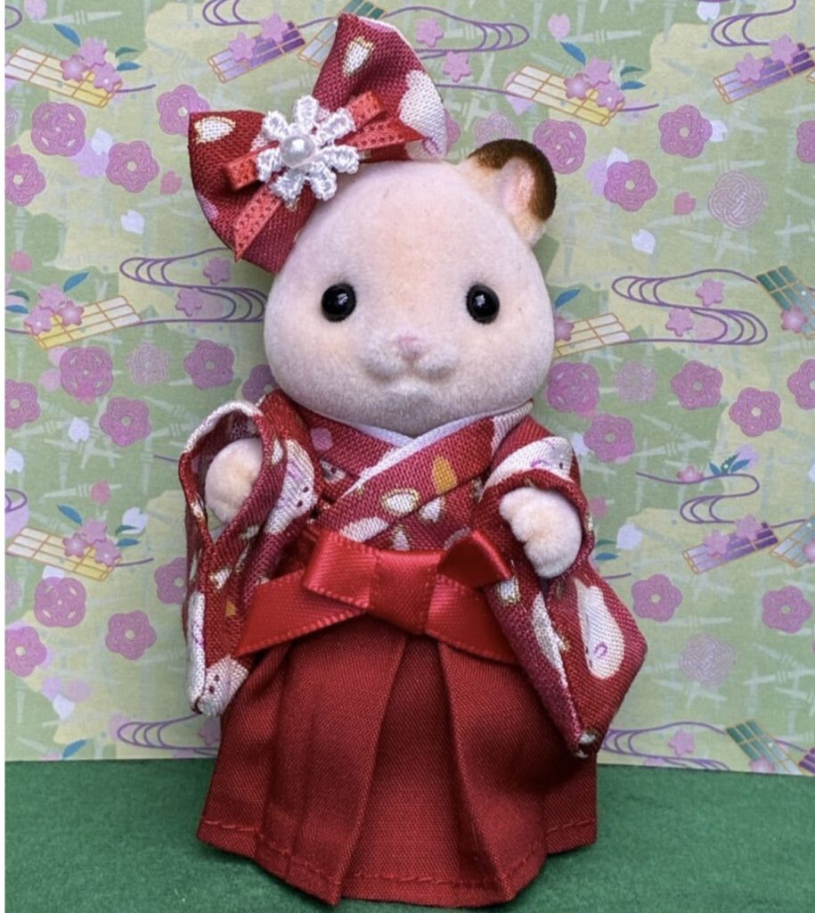 Red Hakama for Mother Handmade