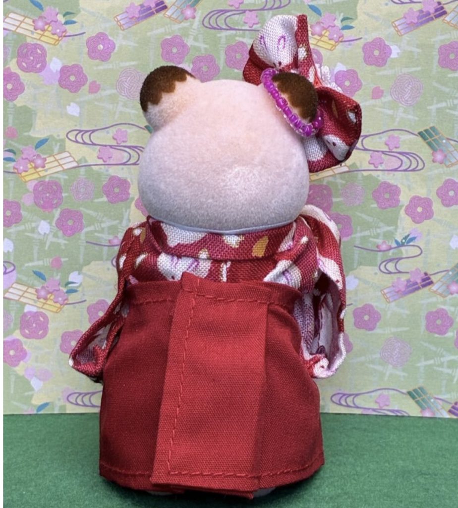 Red Hakama for Mother Handmade