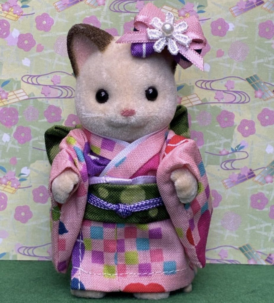 Pink kimono for mother. Handmade