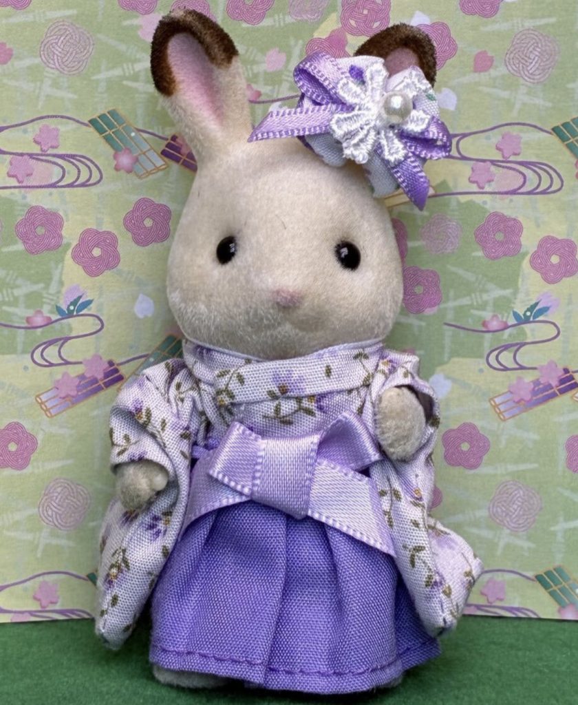 Hakama violet pour fille. Fait main