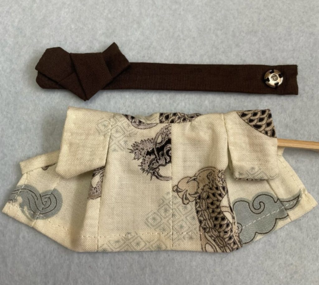 White Yukata with Dragon Pattern for Fathre Handmade