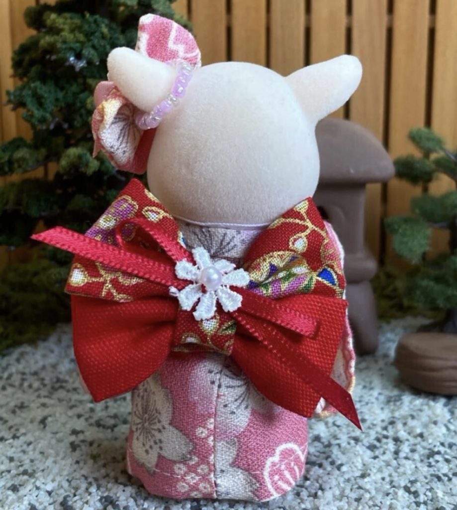 Pink Sakura Kimono For Mother Handmade