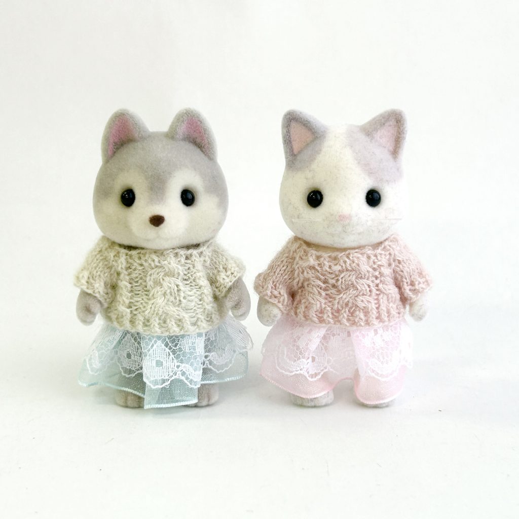 Knitted Sweater and Skirt Set Handmade