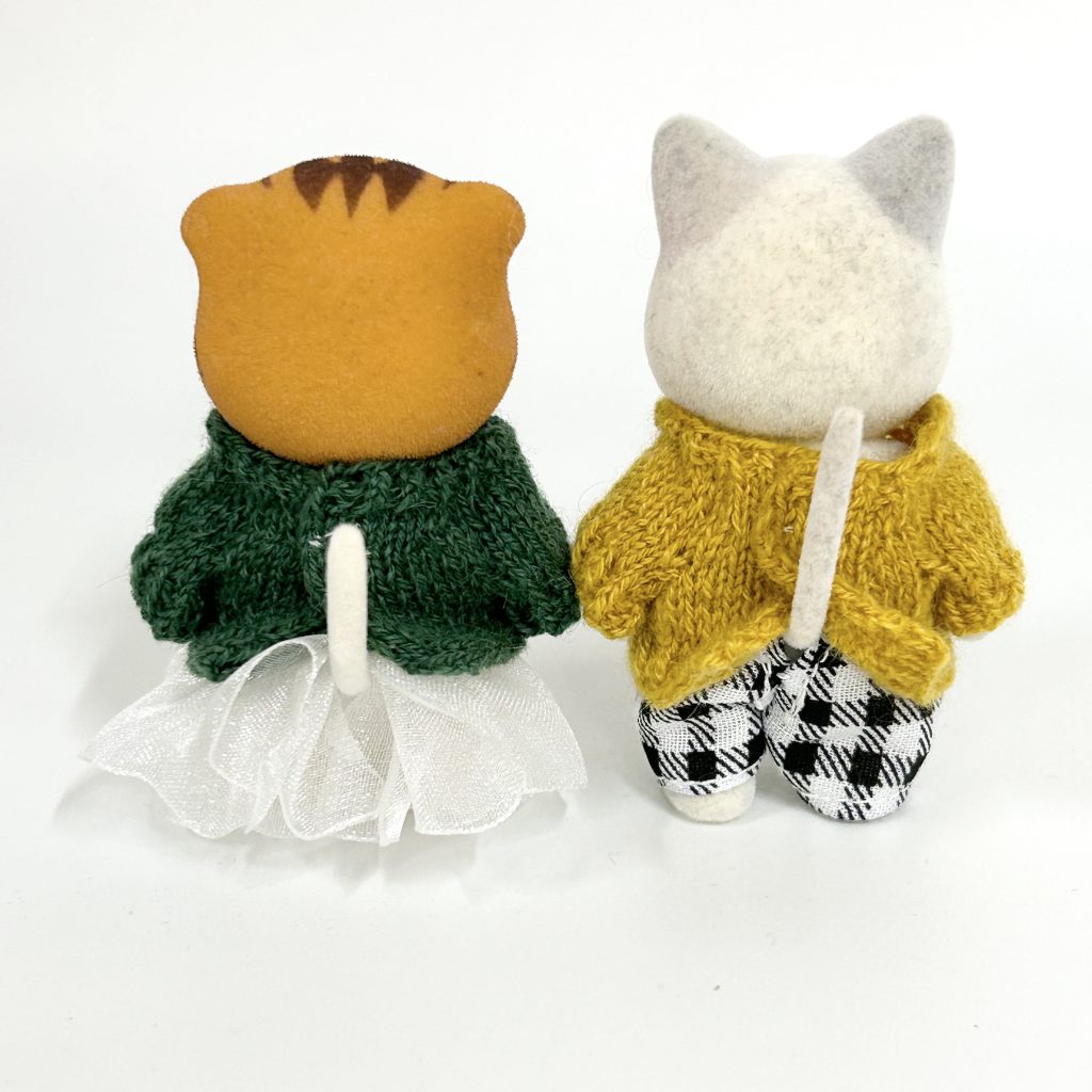 Ensemble de pulls pour chat jaune et vert fait main