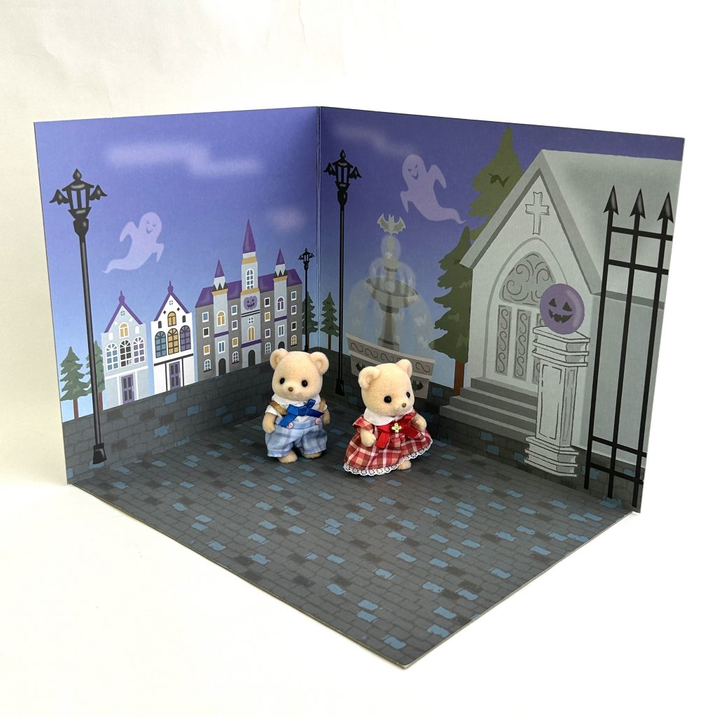 2WAY Background Board Halloween Town Concert DAISO
