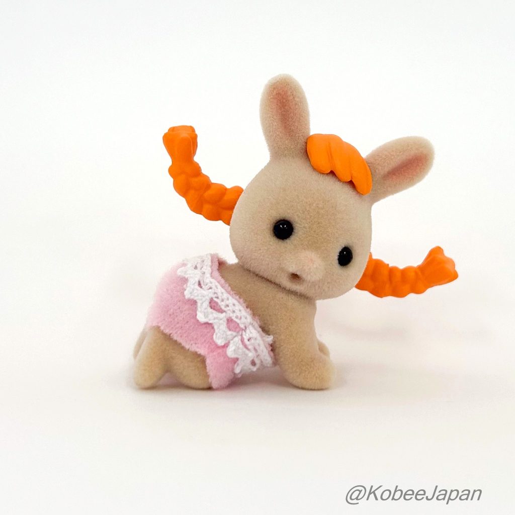Baby Stylish Hair Series Milk Rabbit Baby 2022 Sylvanian Families Calico Critters