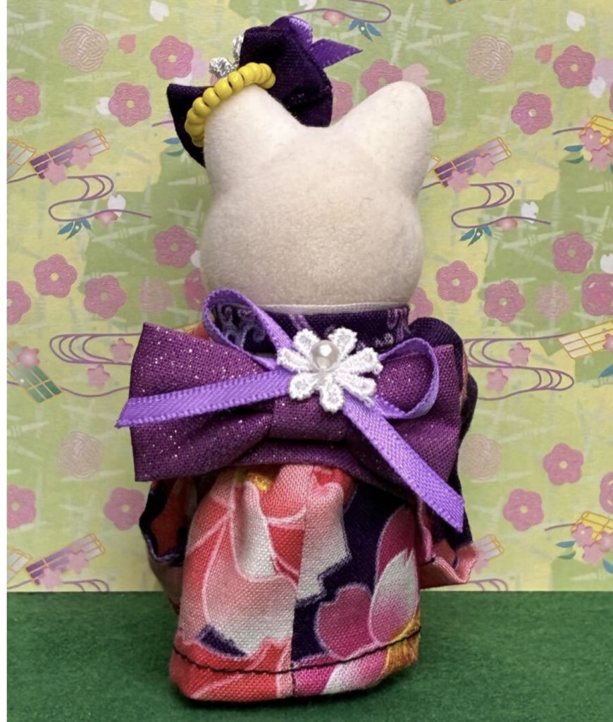 Purple kimono for girl Handmade