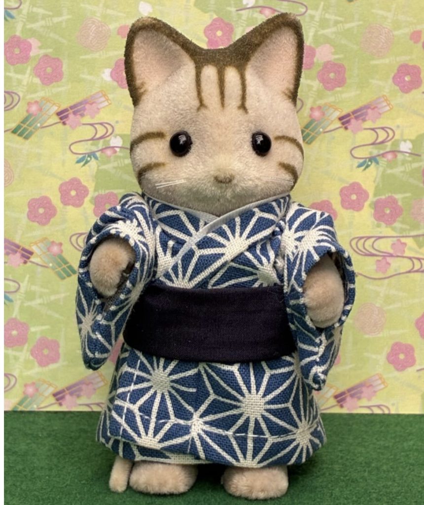 Patterned kimono for father Handmade