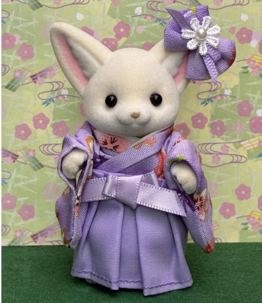 Purple hakama for mother Handmade