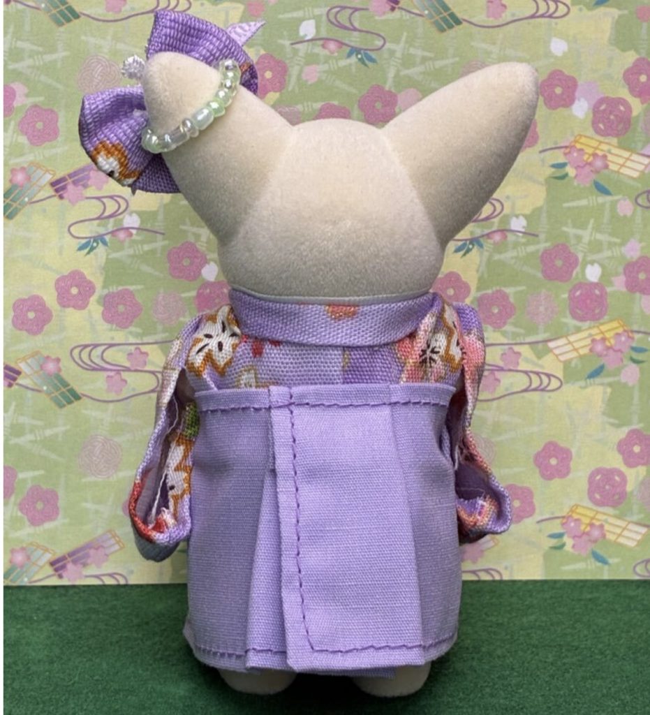 Purple hakama for mother Handmade