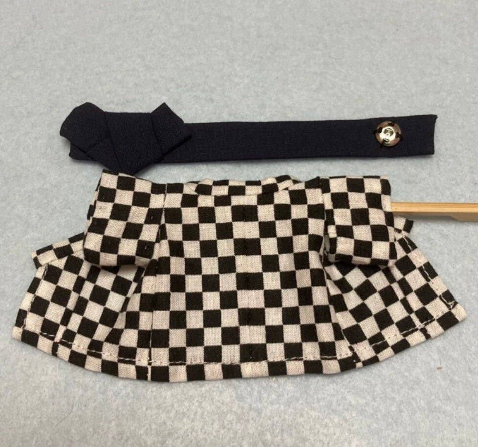 Kimono noir à motif Ichimatsu fait main pour père