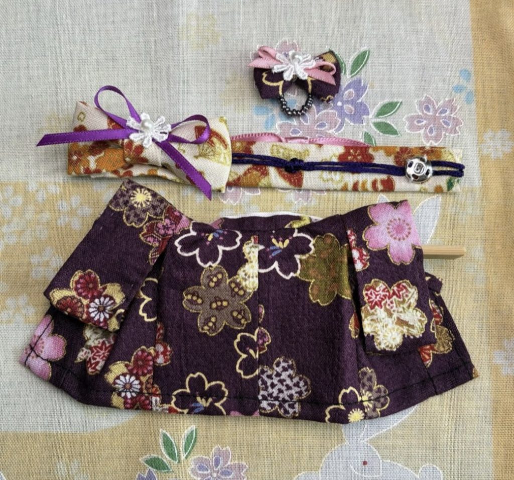 Kimono fleur de cerisier fait main pour mère