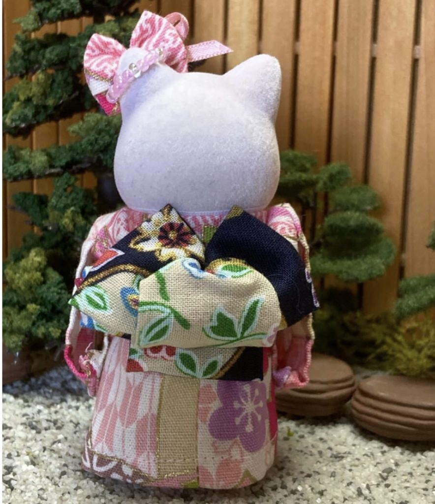 Pink Floral Kimono for Mothre Handmade