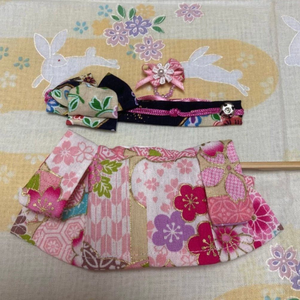 Pink Floral Kimono for Mothre Handmade