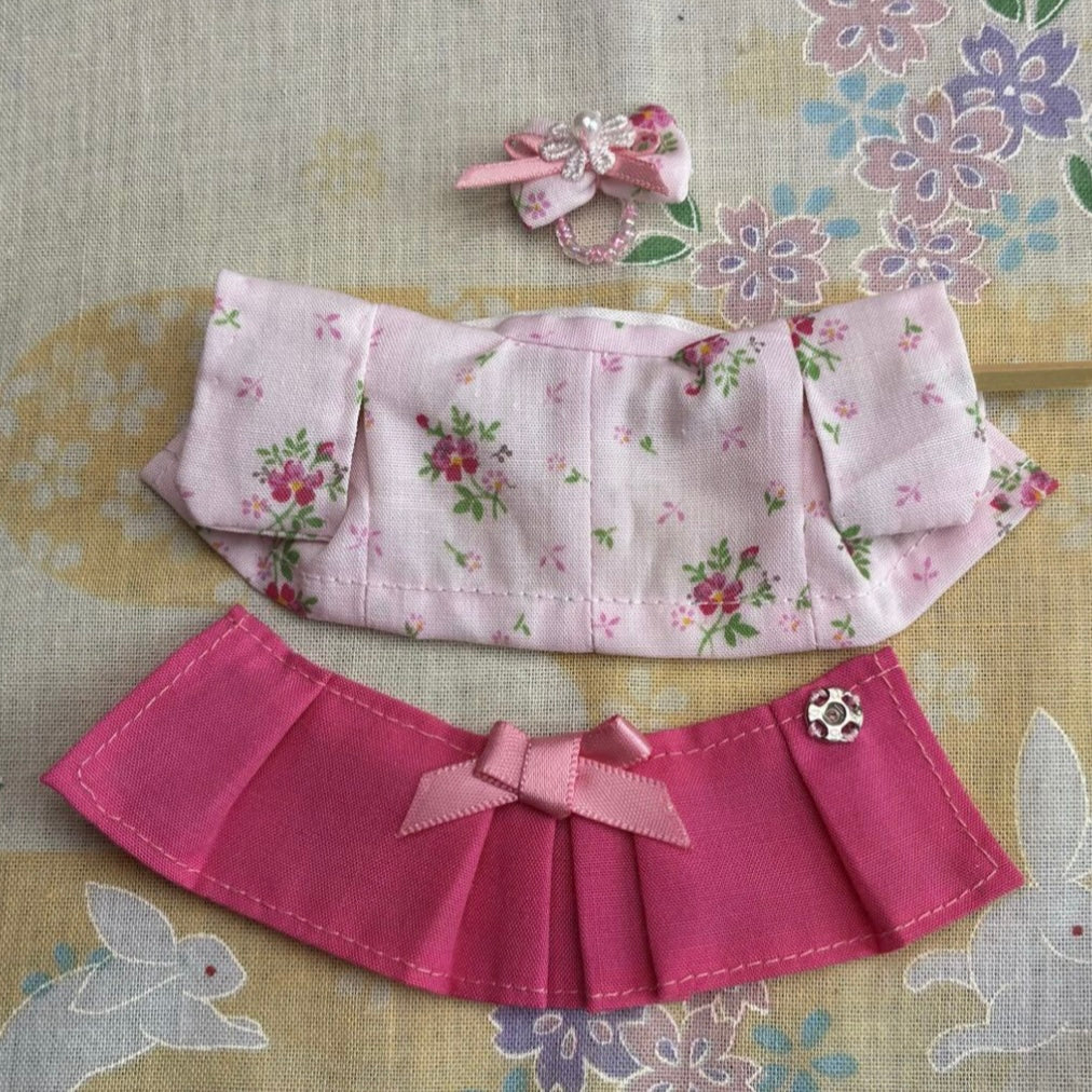 Pink hakama for girl Handmade