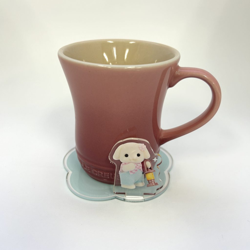 Support en acrylique sous-verre Flora Lapin Bébé Familles Sylvanian Calico Critters
