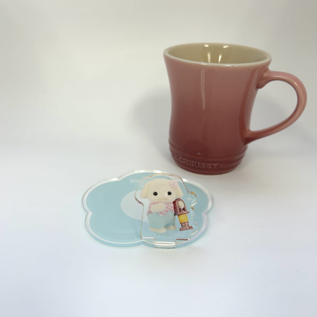 Support en acrylique sous-verre Flora Lapin Bébé Familles Sylvanian Calico Critters