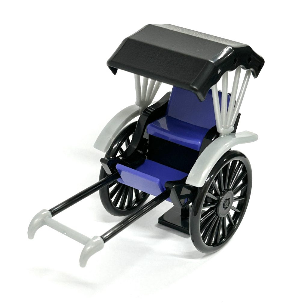 Capsule Toy Assembling Rickshaw Jinrikisha Blue