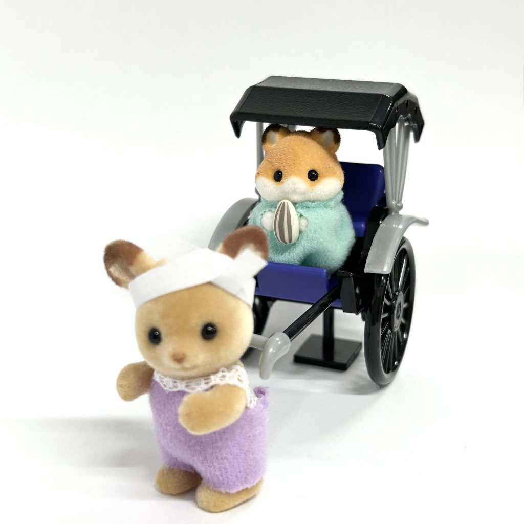 Capsule Toy Assembling Rickshaw Blue YUMEYA