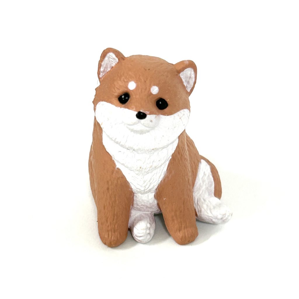 Capsule Toy Sitting Pup Red Shiba YELL
