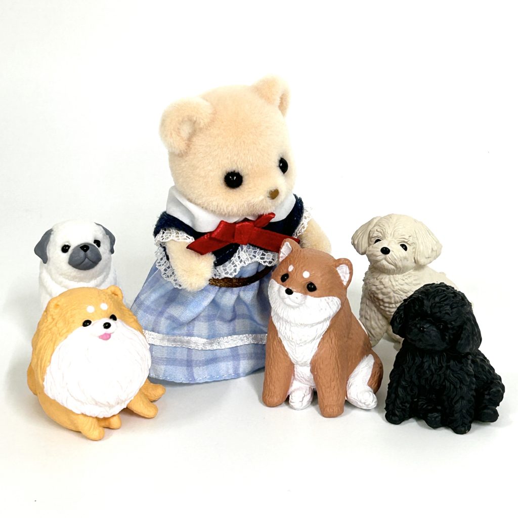 Capsule Toy Sitting Pup Silver Pug YELL