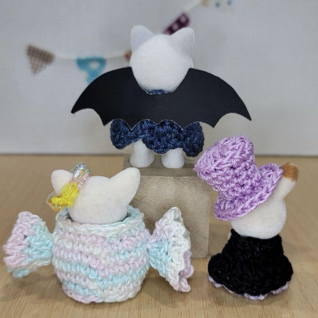 CONJUNTO B DE DISFRACES DE HALLOWEEN HECHOS A MANO PARA BEBÉS Epoch Japan Sylvanian Families