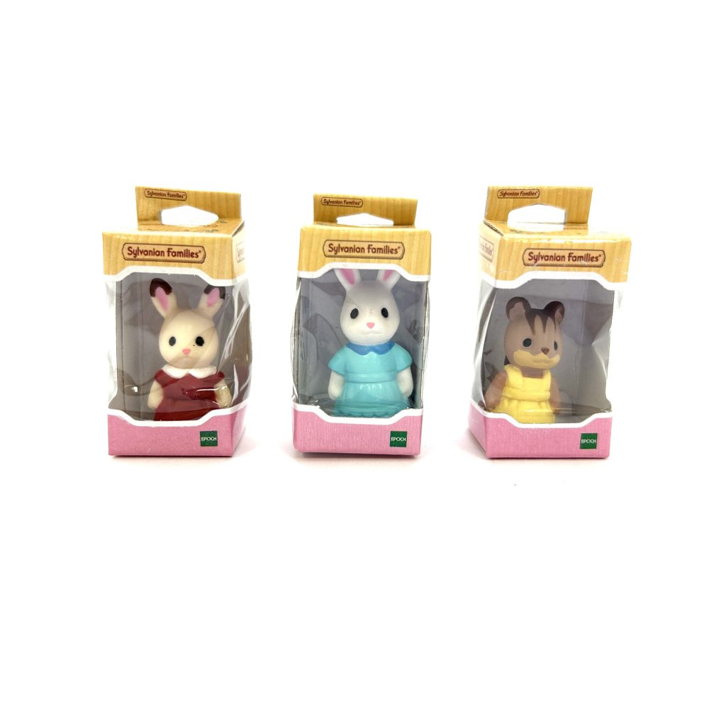 COLECCIÓN DE FIGURAS DE JUGUETE CUPSULES ARDILLA CONEJO DE CHOCOLATE Sylvanian Families