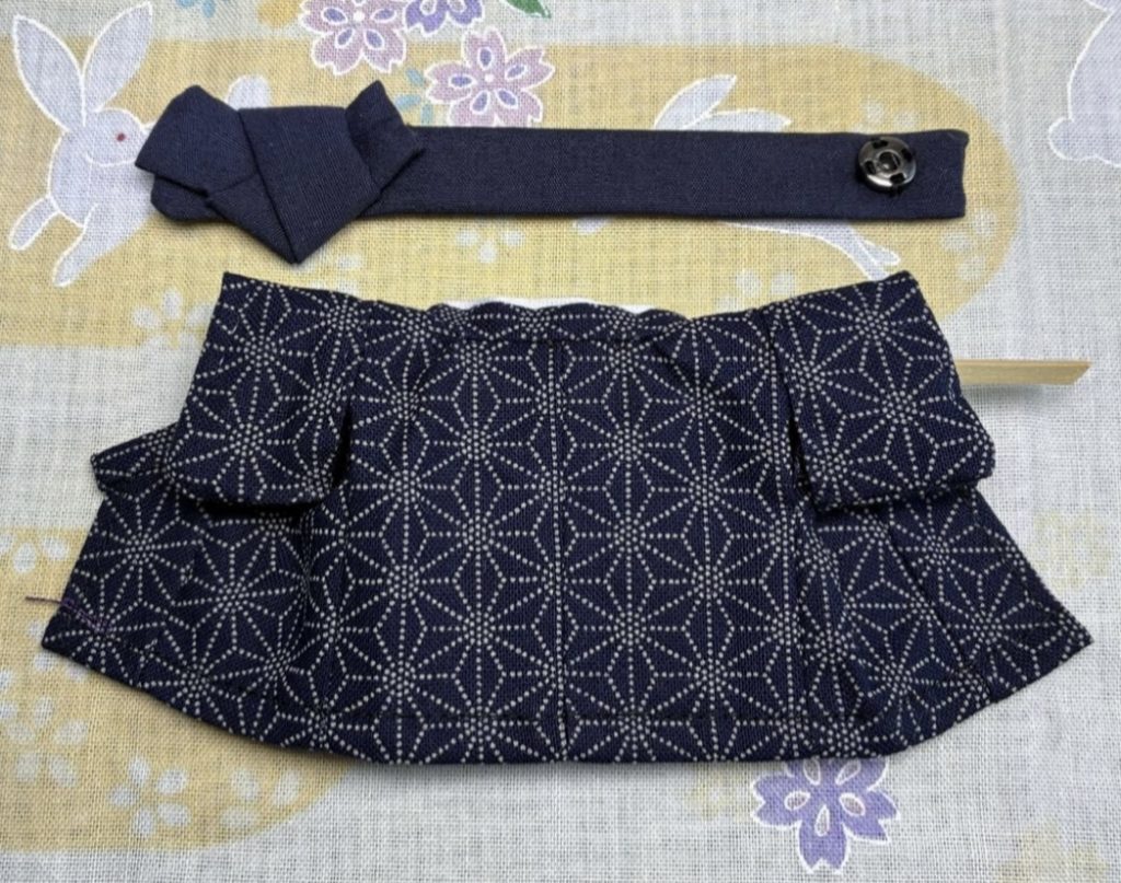 Kimono noir fait main pour père