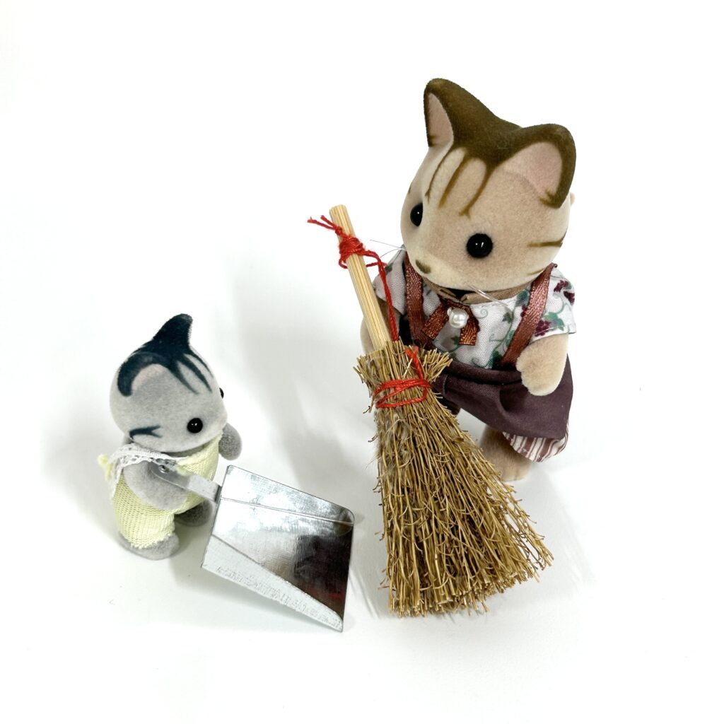 Miniature Broom and Dustpan Seria