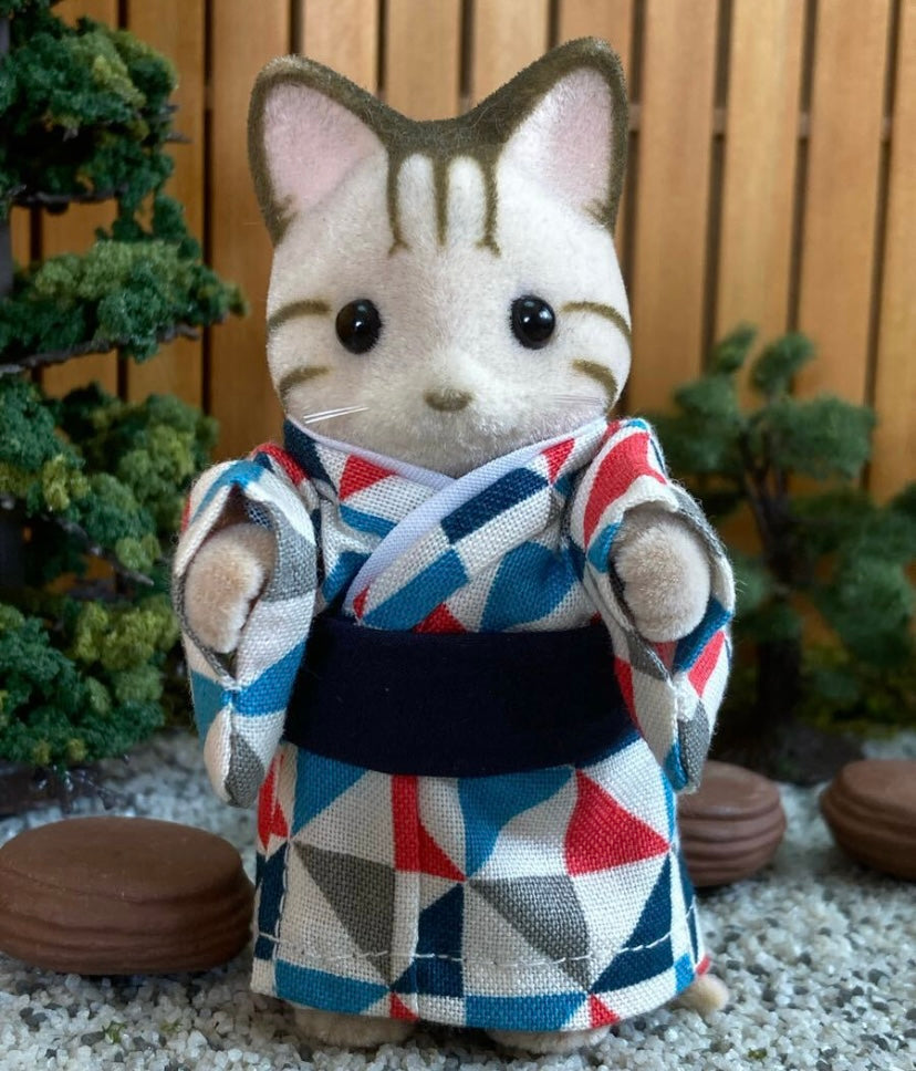 Kimono à motif triangulaire pour père fait main