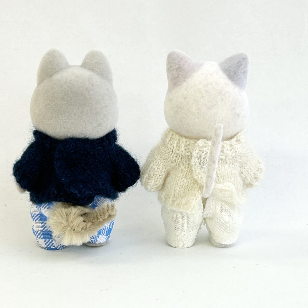 Ensemble de pull tricoté chat fait main