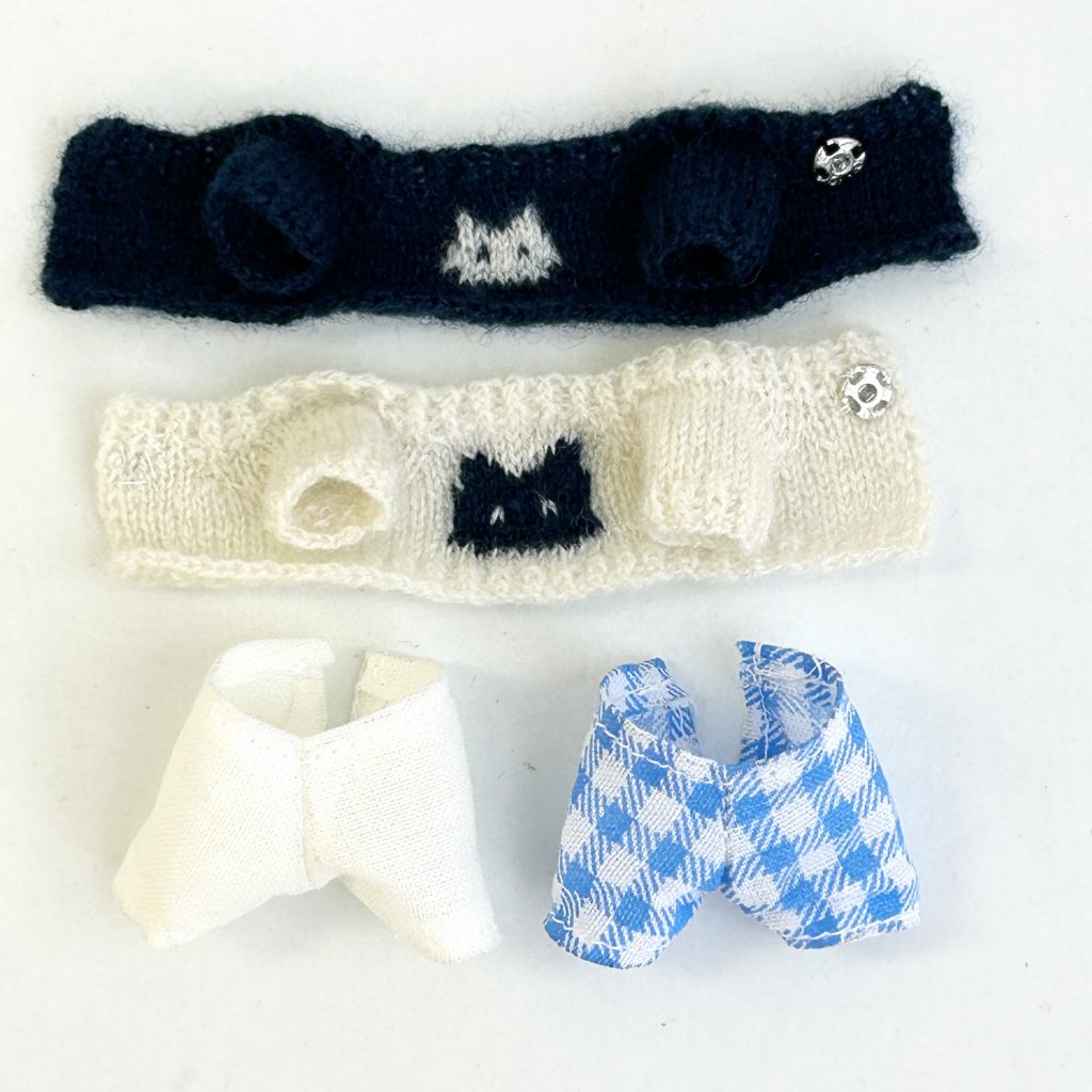 Ensemble de pull tricoté chat fait main