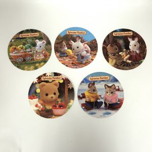 Set de 5 dessous de verre ronds Sylvanian Families Calico Critters