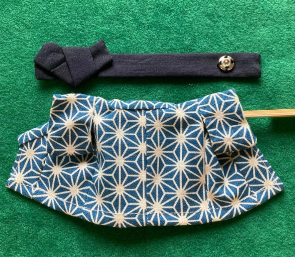 Yukata à motif de feuille de chanvre pour père fait main