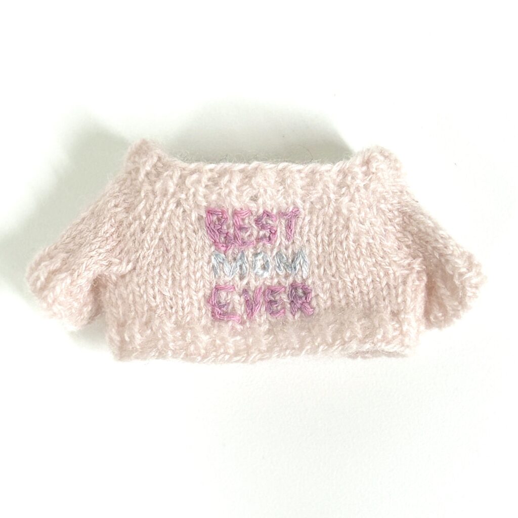 Pink One-Piece Dress and Pink Sweater A Handmade