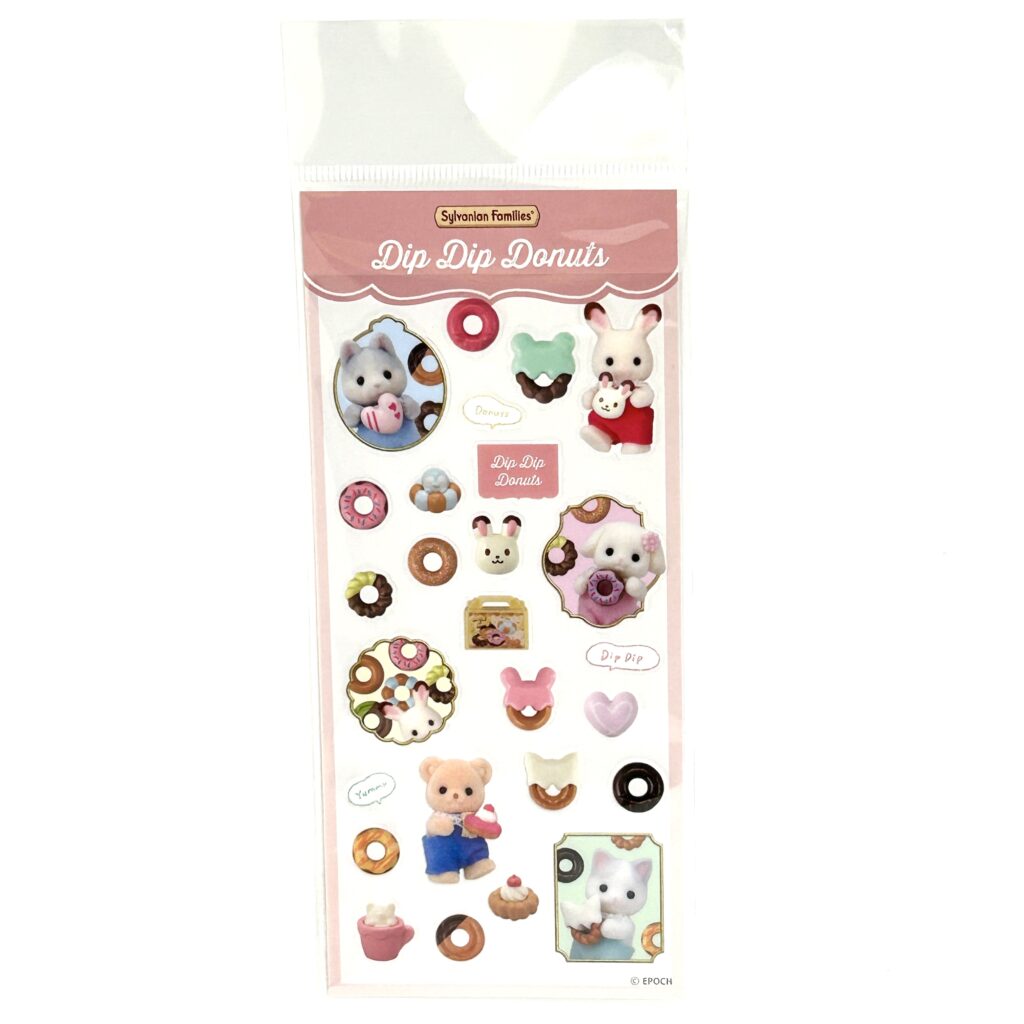 Dip Dip Donuts Series Donut Clear Stickers Sylvanian Families Calico Critters