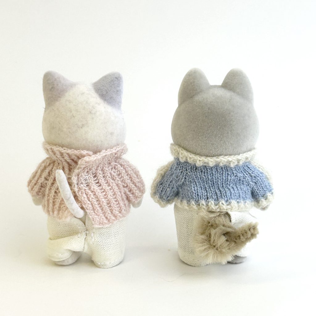 Ensemble pull en tricot et veste fait main