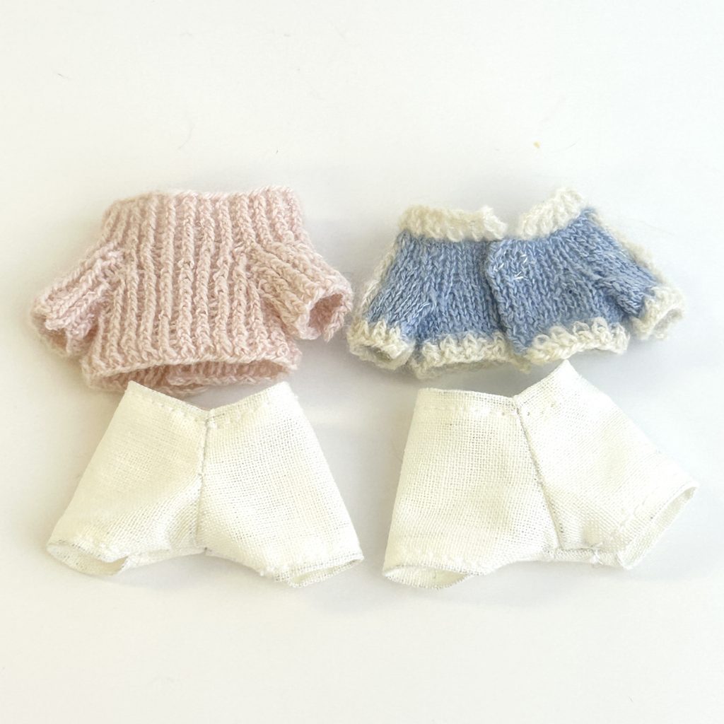 Ensemble pull en tricot et veste fait main