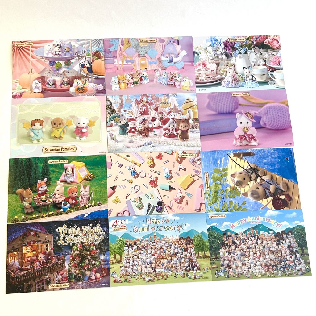 Ensemble de cartes postales B Familles Sylvanian Calico Critters