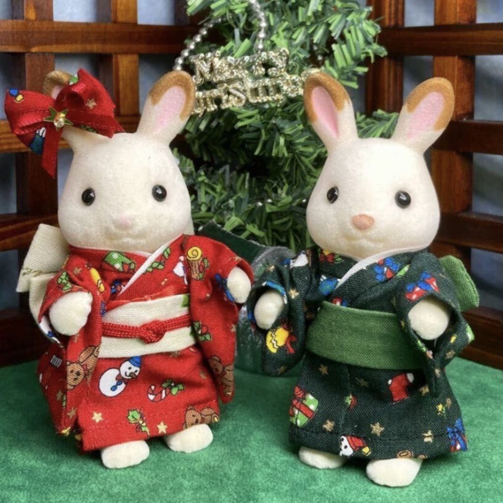 PATRÓN NAVIDEÑO KIMONO PARA PADRES Calico Clitters Sylvanian Families