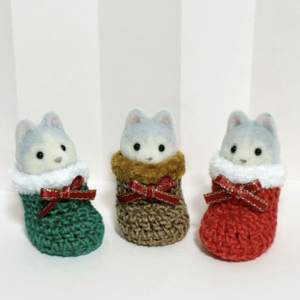 HANDMADE CHRISTMAS BOOTS SET of 3 Epoch Does not apply