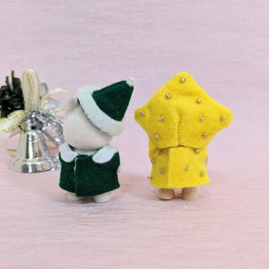 Ensemble de 4 pièces avec chapeau et robe Père Noël et étoiles Époque Ne s'applique pas