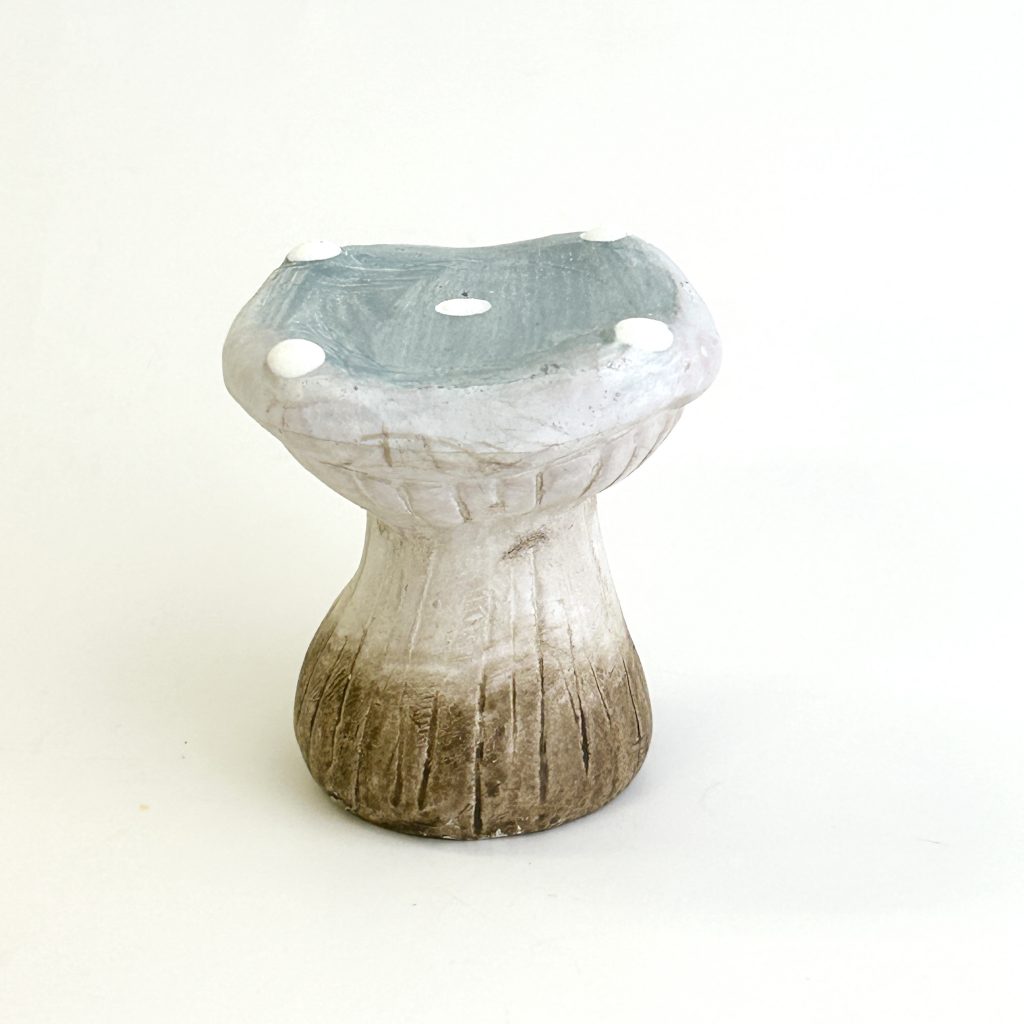 Miniature Resin Ornament Blue Mushroom Natural Kitchen