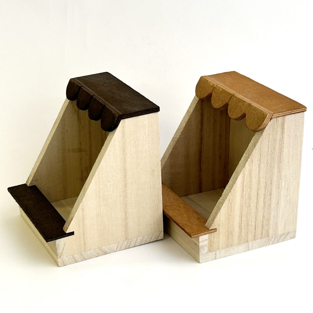 Juego de 2 piezas de exhibición de madera, natural, cocina