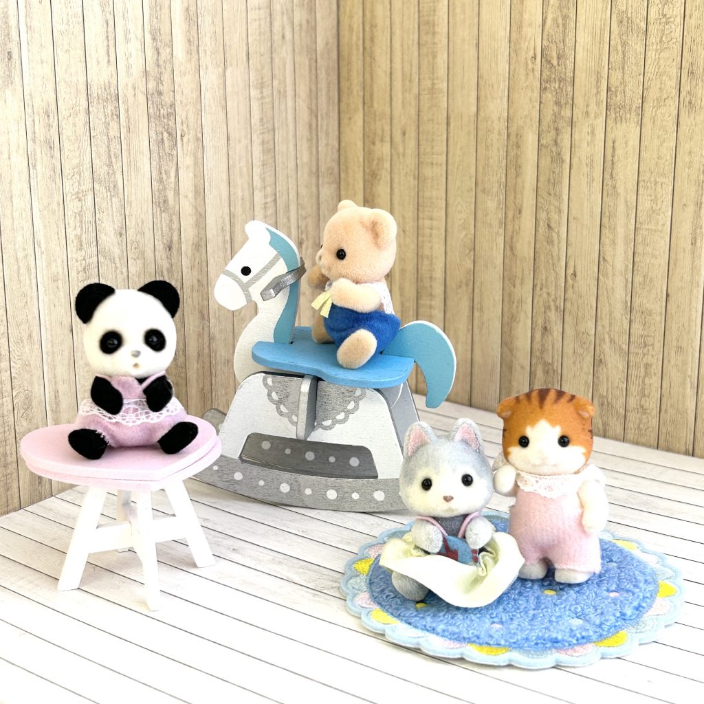 Miniature Rocking Horse Blue Seria