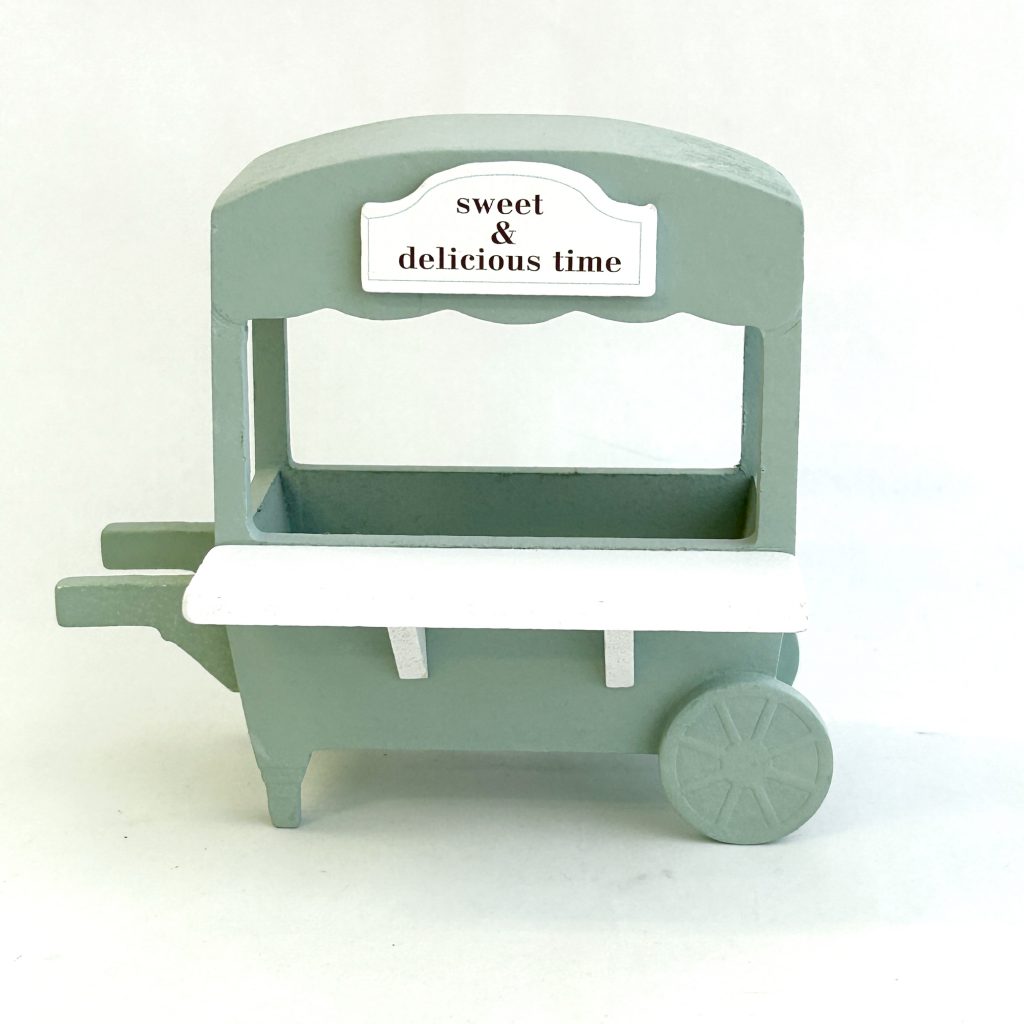 Wooden Interior Sweet Wagon vert menthe et blanc Cuisine Naturelle